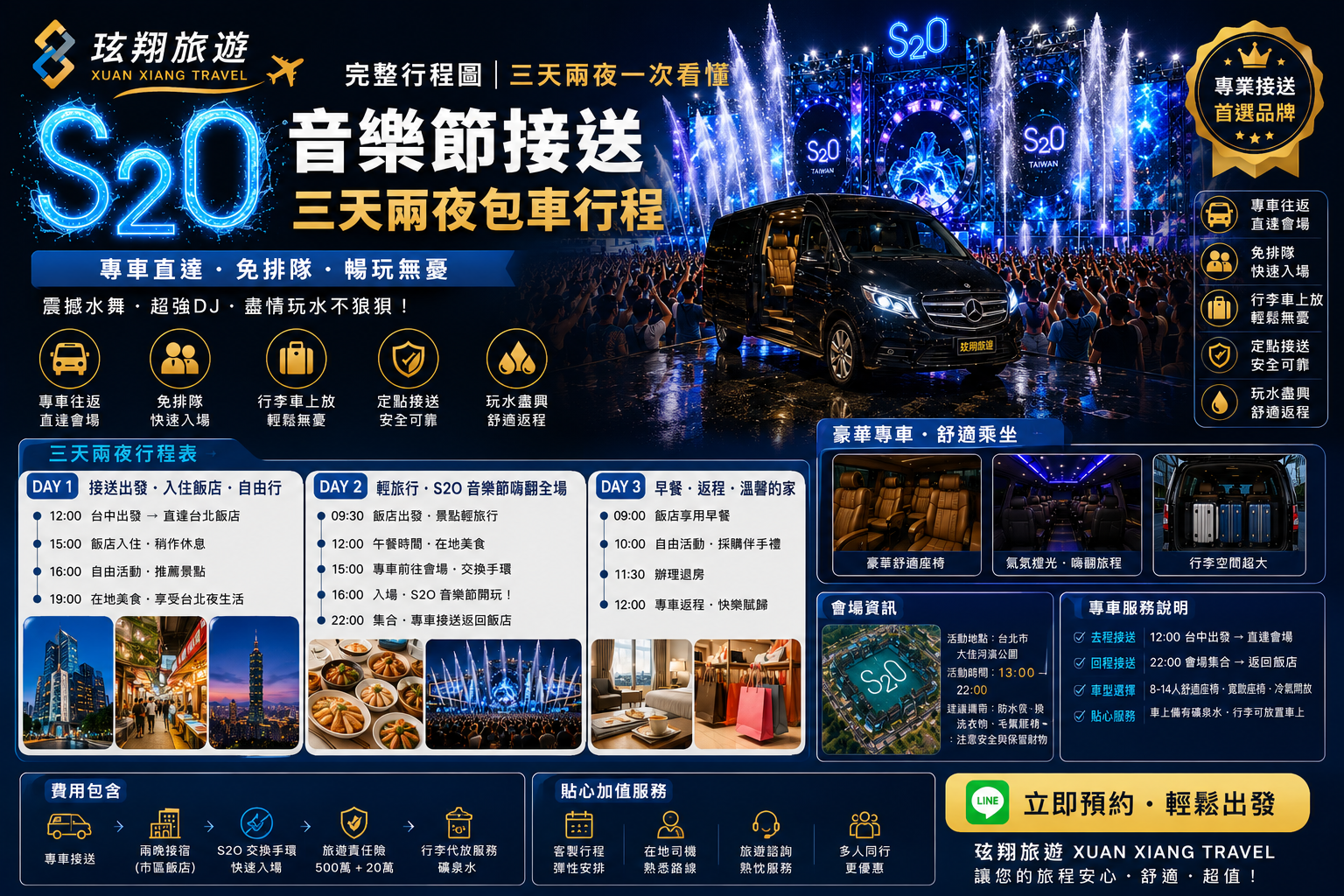玹翔旅遊三天兩夜完整行程圖