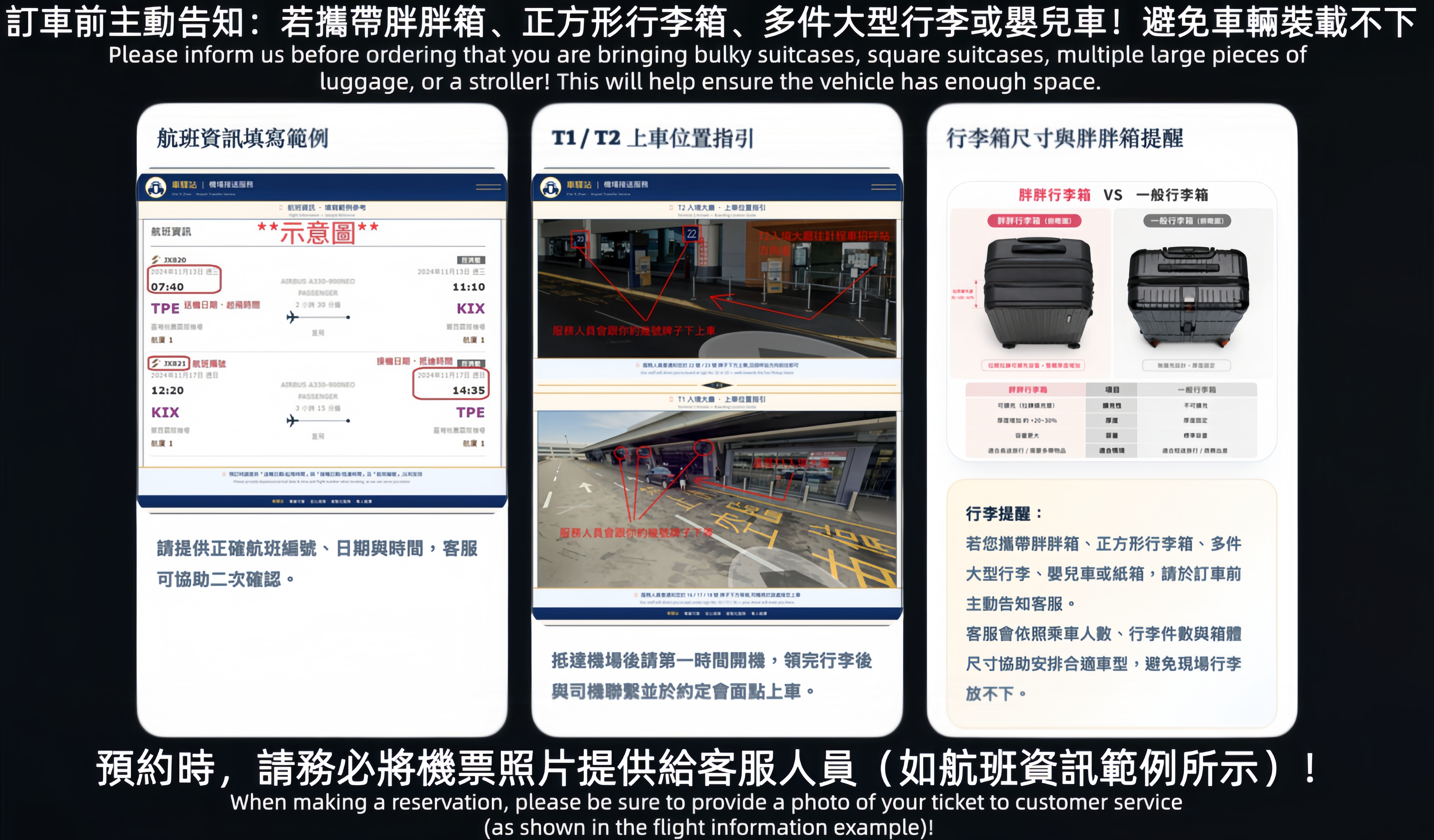 桃園機場 T1 T2 上車位置指引